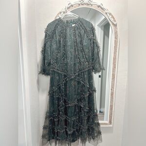 Dainty Jewells Dark Green Ruffle Tiered Maxi Dress